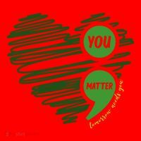 You Matter Semicolon Heart Mental Health Awareness Santa Hat thumb 1