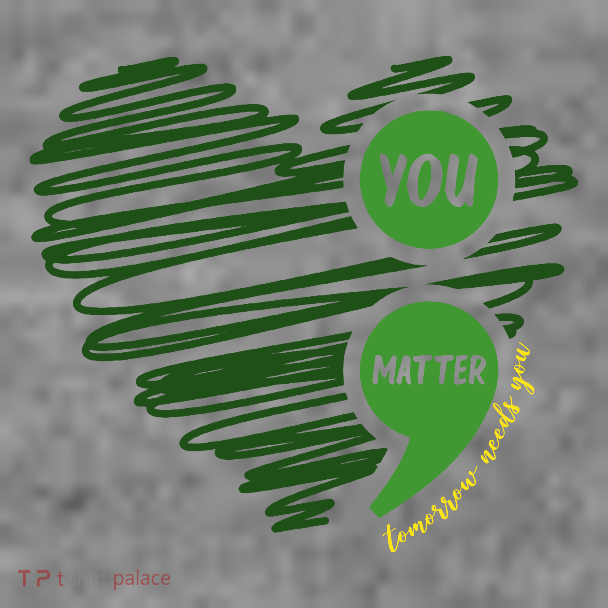 You Matter Semicolon Heart Mental Health Awareness Hoodie