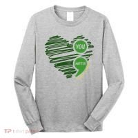You Matter Semicolon Heart Mental Health Awareness Long Sleeve Shirt thumb 0