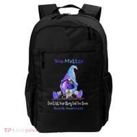 You Matter Suicide Prevention Teal Purple Awareness Heart Gift Backpack thumb 0