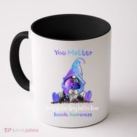 You Matter Suicide Prevention Teal Purple Awareness Heart Gift Coffee Mug thumb 0