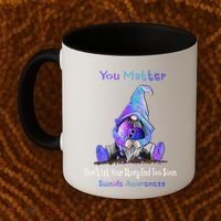 You Matter Suicide Prevention Teal Purple Awareness Heart Gift Coffee Mug thumb 2