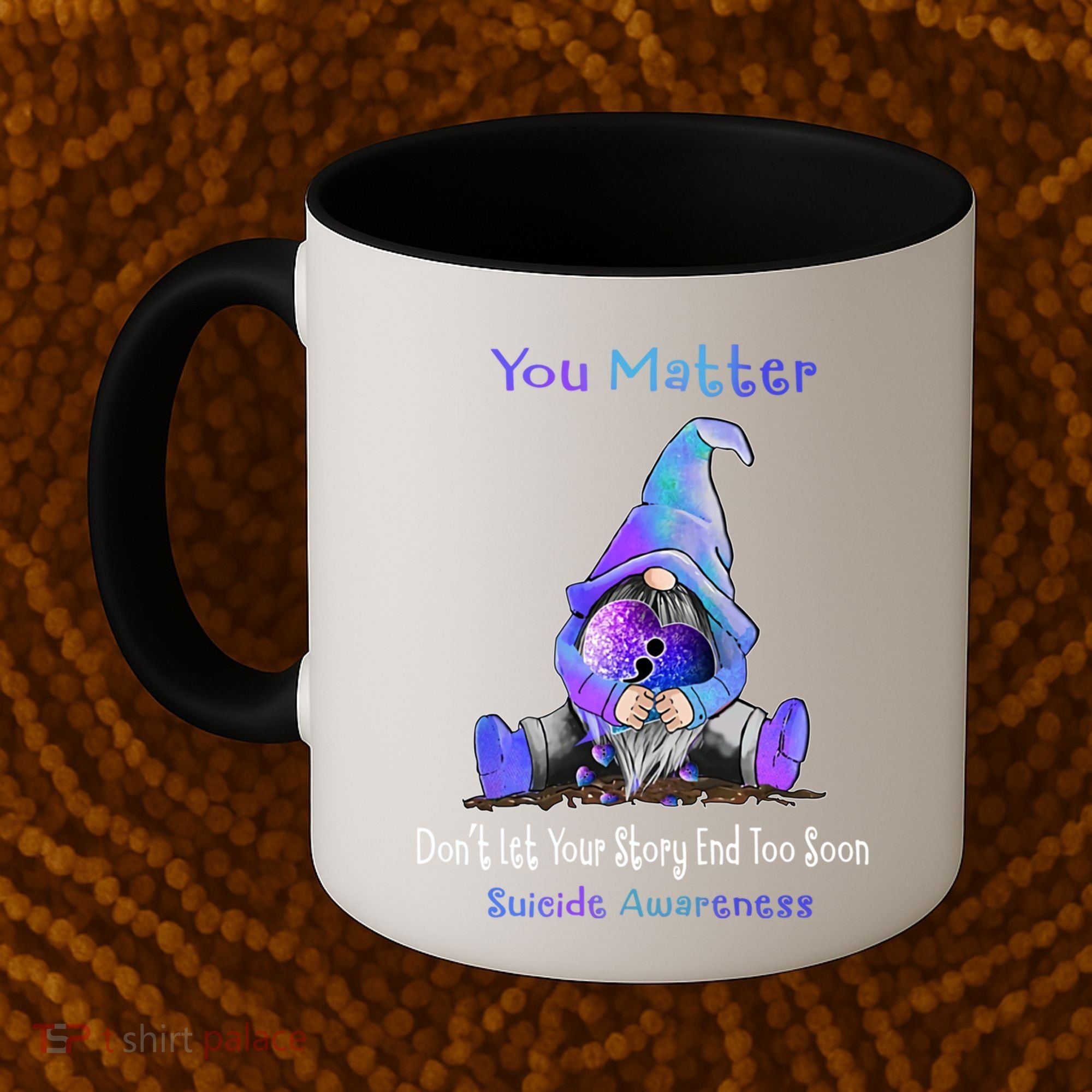 You Matter Suicide Prevention Teal Purple Awareness Heart Gift Coffee Mug