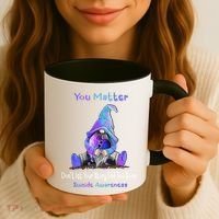 You Matter Suicide Prevention Teal Purple Awareness Heart Gift Coffee Mug thumb 3