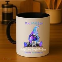 You Matter Suicide Prevention Teal Purple Awareness Heart Gift Coffee Mug thumb 4