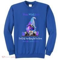 You Matter Suicide Prevention Teal Purple Awareness Heart Gift Sweatshirt thumb 0
