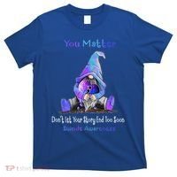 You Matter Suicide Prevention Teal Purple Awareness Heart Gift T-Shirt thumb 0