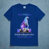 You Matter Suicide Prevention Teal Purple Awareness Heart Gift T-Shirt thumb 5