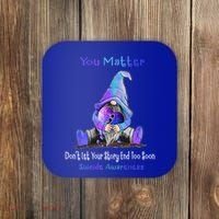 You Matter Suicide Prevention Teal Purple Awareness Heart Gift Coaster thumb 0