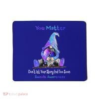 You Matter Suicide Prevention Teal Purple Awareness Heart Gift Mousepad thumb 0