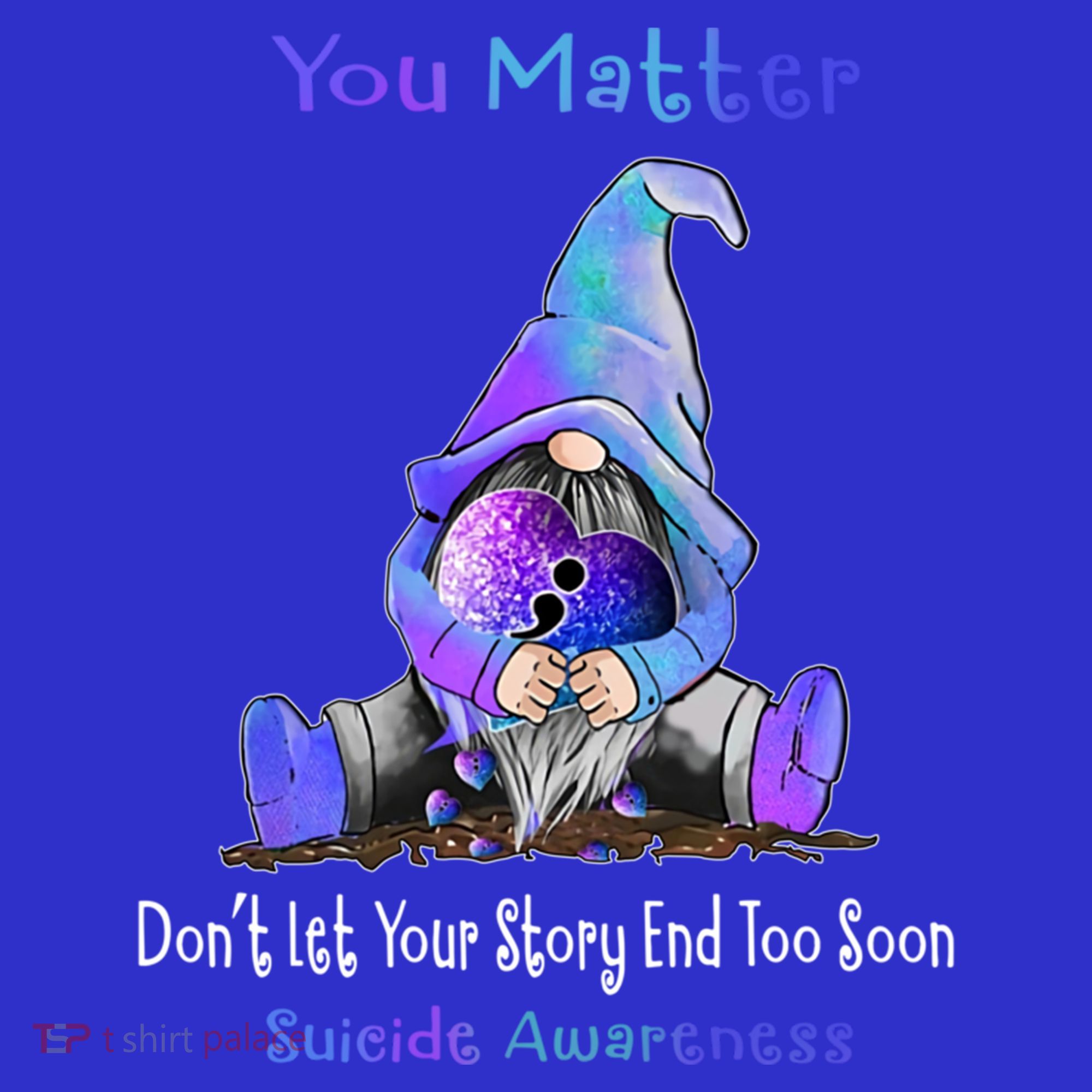 You Matter Suicide Prevention Teal Purple Awareness Heart Gift Women's Tank Top