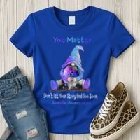 You Matter Suicide Prevention Teal Purple Awareness Heart Gift Women's T-Shirt thumb 3