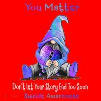 You Matter Suicide Prevention Teal Purple Awareness Heart Gift Santa Hat thumb 1