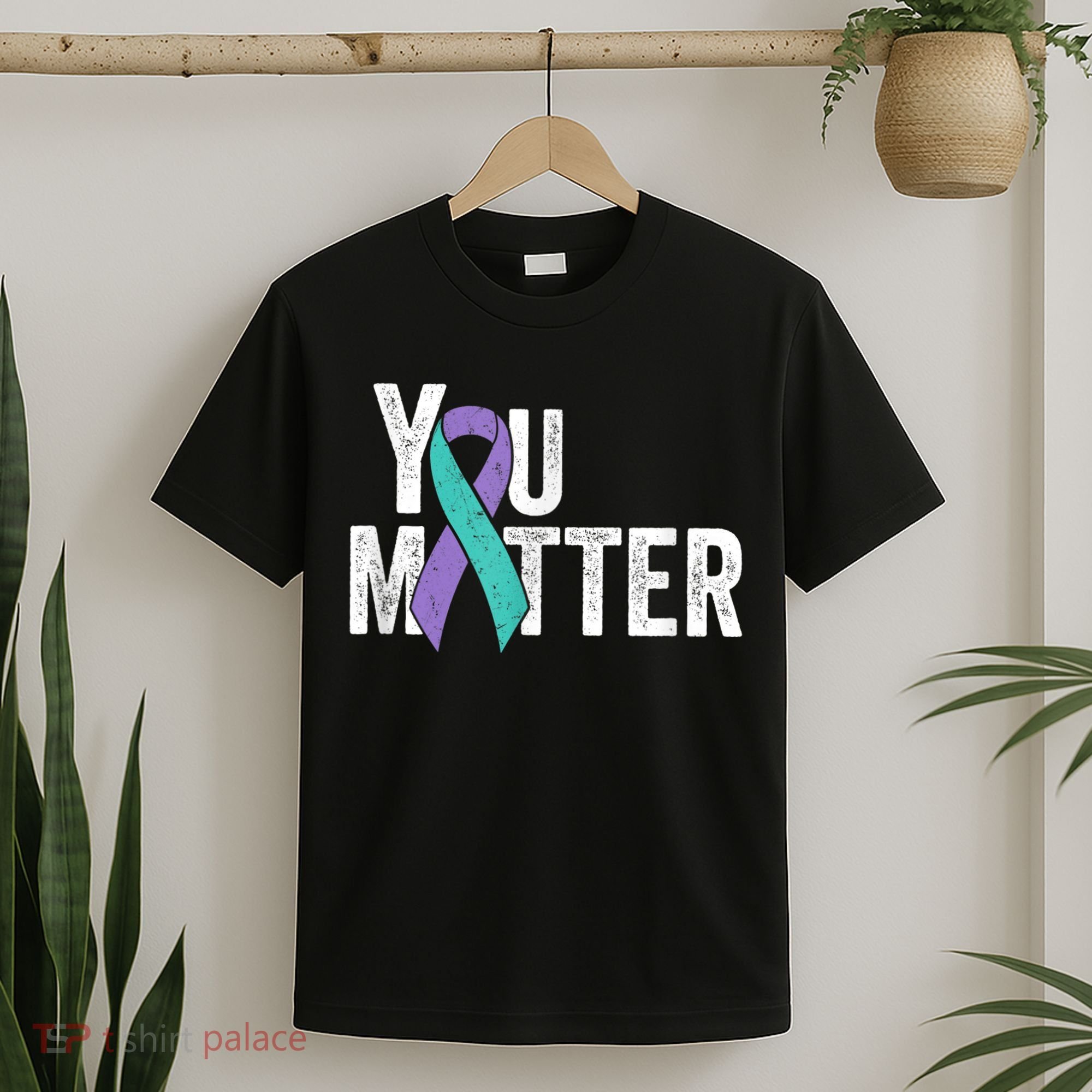 You Matter - Suicide Prevention Teal Purple Awareness Ribbon T-Shirt