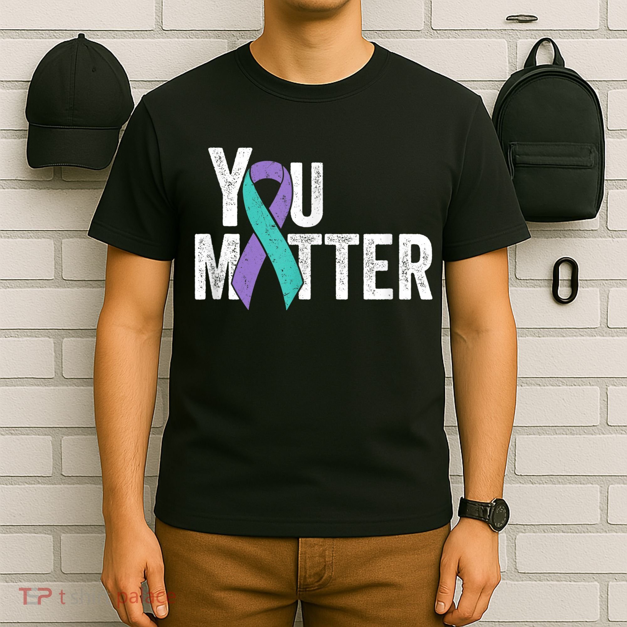 You Matter - Suicide Prevention Teal Purple Awareness Ribbon T-Shirt