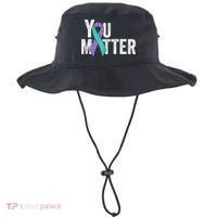 You Matter - Suicide Prevention Teal Purple Awareness Ribbon Bucket Hat thumb 0