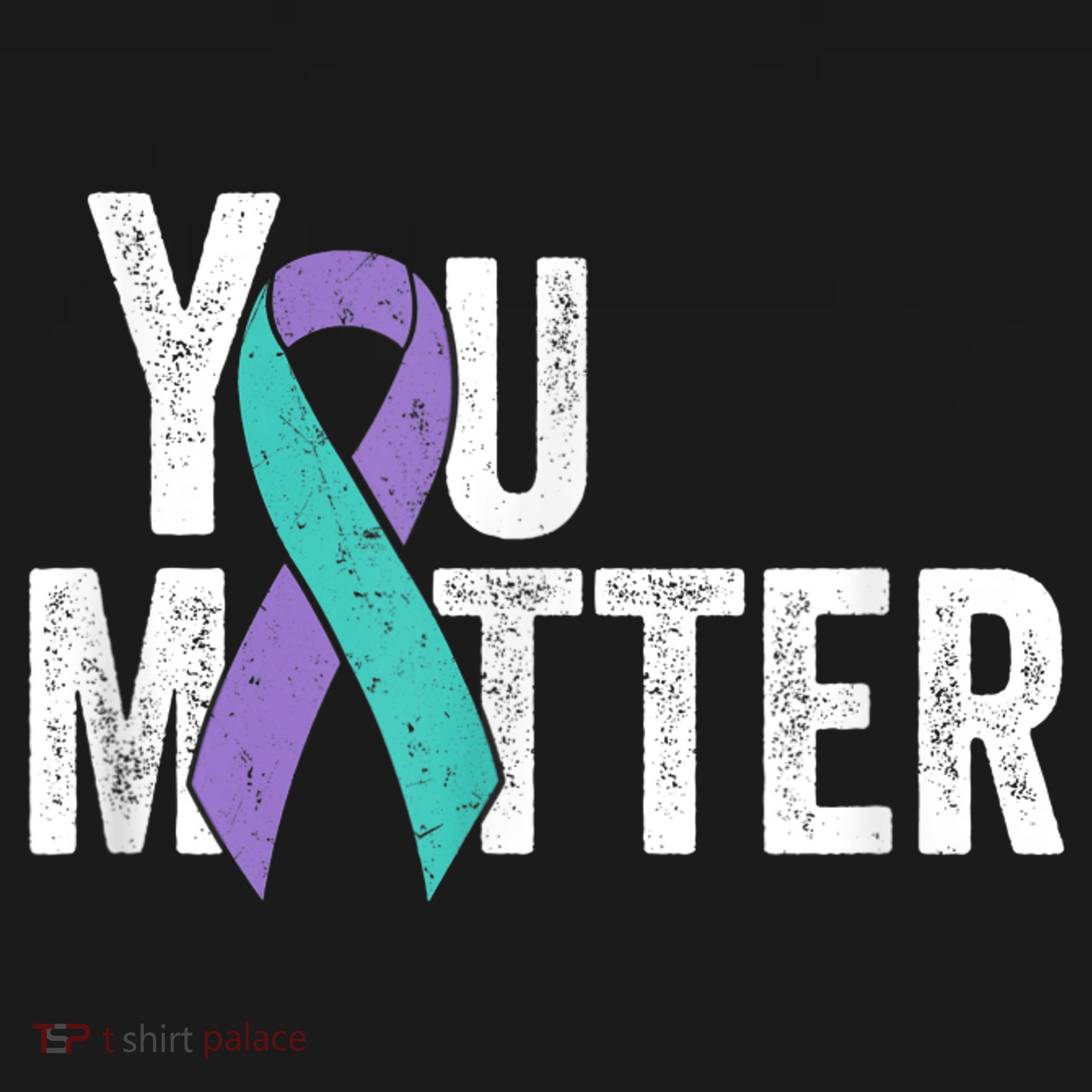 You Matter - Suicide Prevention Teal Purple Awareness Ribbon Women's Hoodie