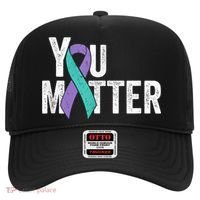 You Matter - Suicide Prevention Teal Purple Awareness Ribbon Hat thumb 0