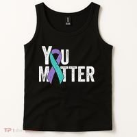 You Matter - Suicide Prevention Teal Purple Awareness Ribbon Tank Top thumb 2