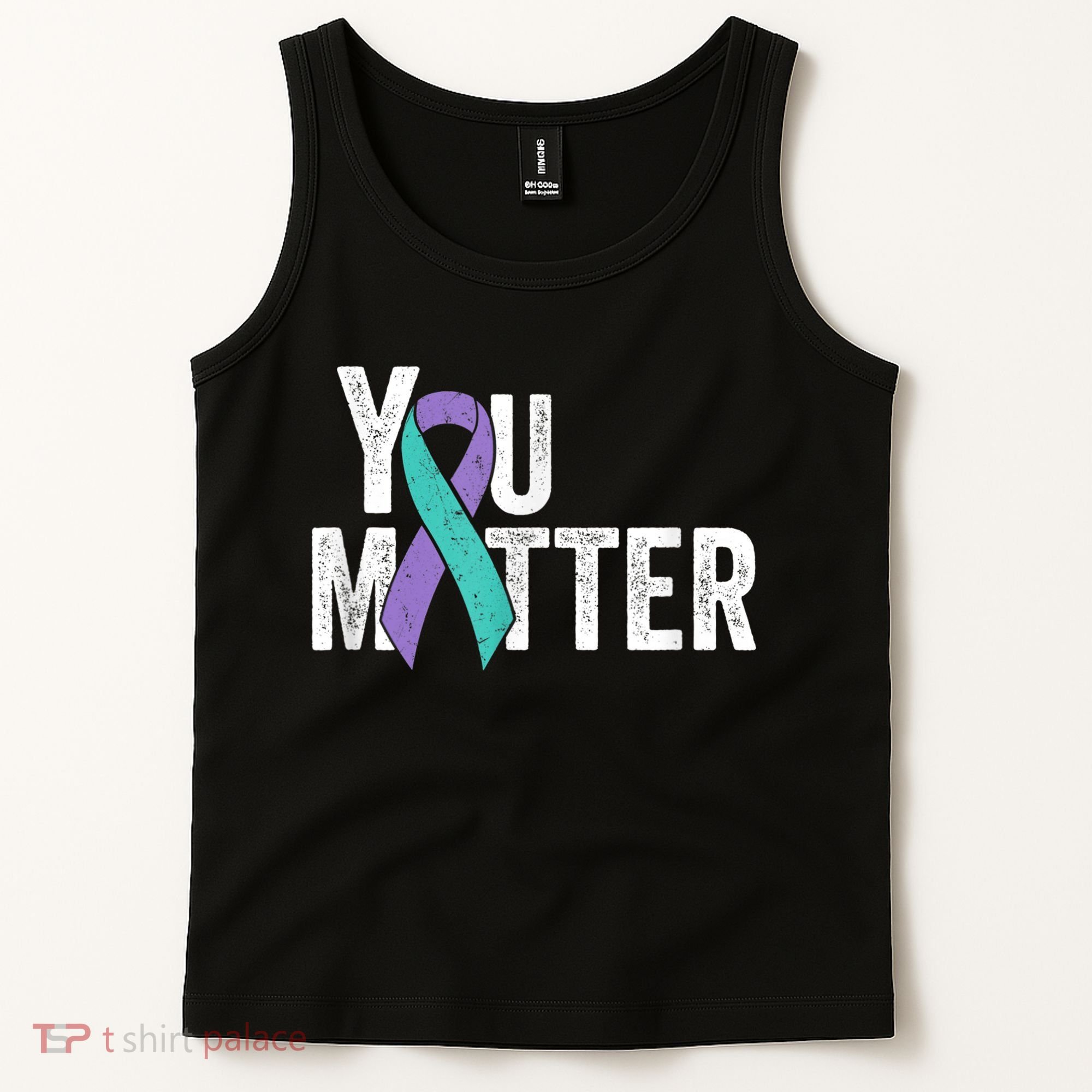 You Matter - Suicide Prevention Teal Purple Awareness Ribbon Tank Top
