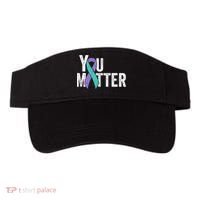 You Matter - Suicide Prevention Teal Purple Awareness Ribbon Visor thumb 0