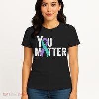 You Matter - Suicide Prevention Teal Purple Awareness Ribbon Women's T-Shirt thumb 4