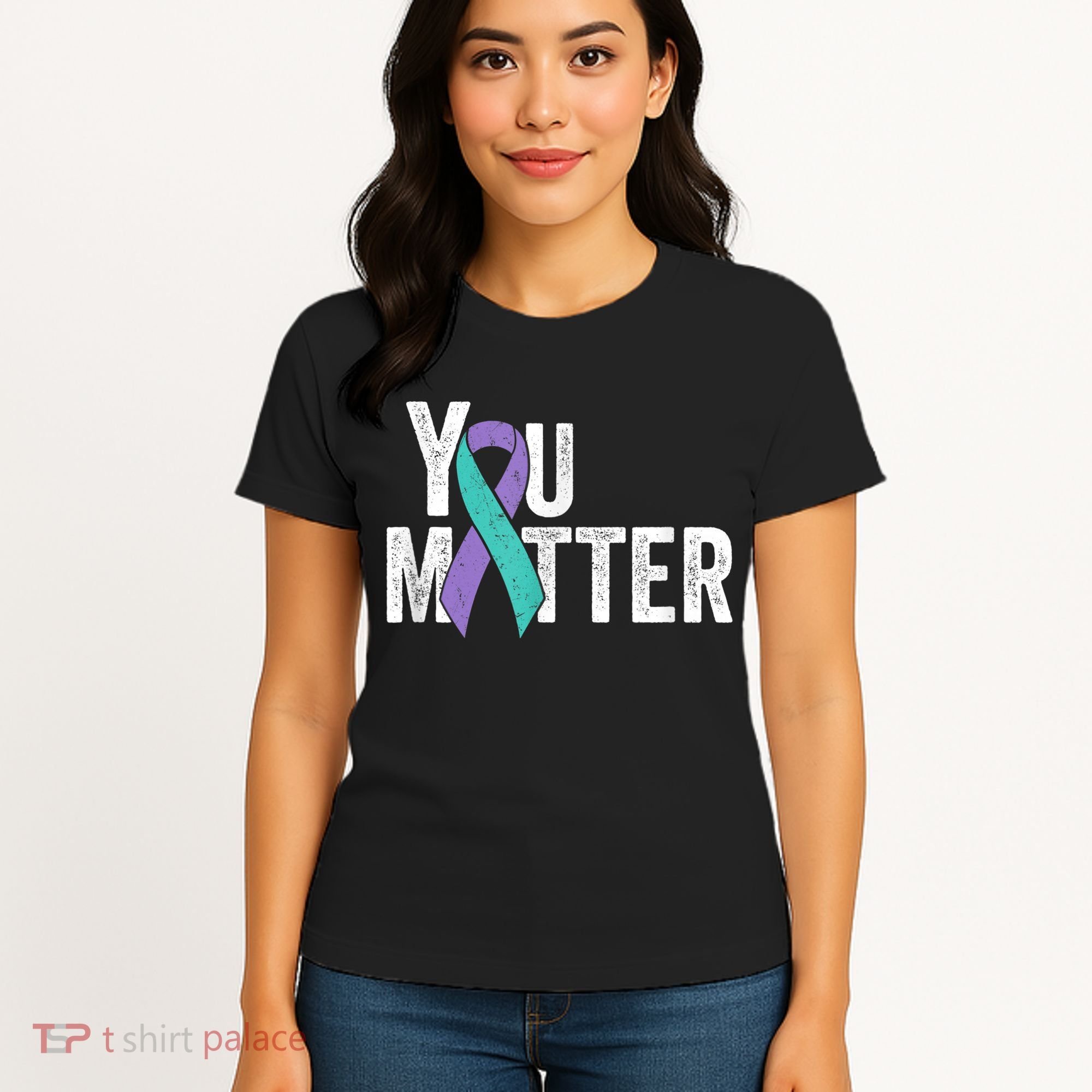 You Matter - Suicide Prevention Teal Purple Awareness Ribbon Women's T-Shirt