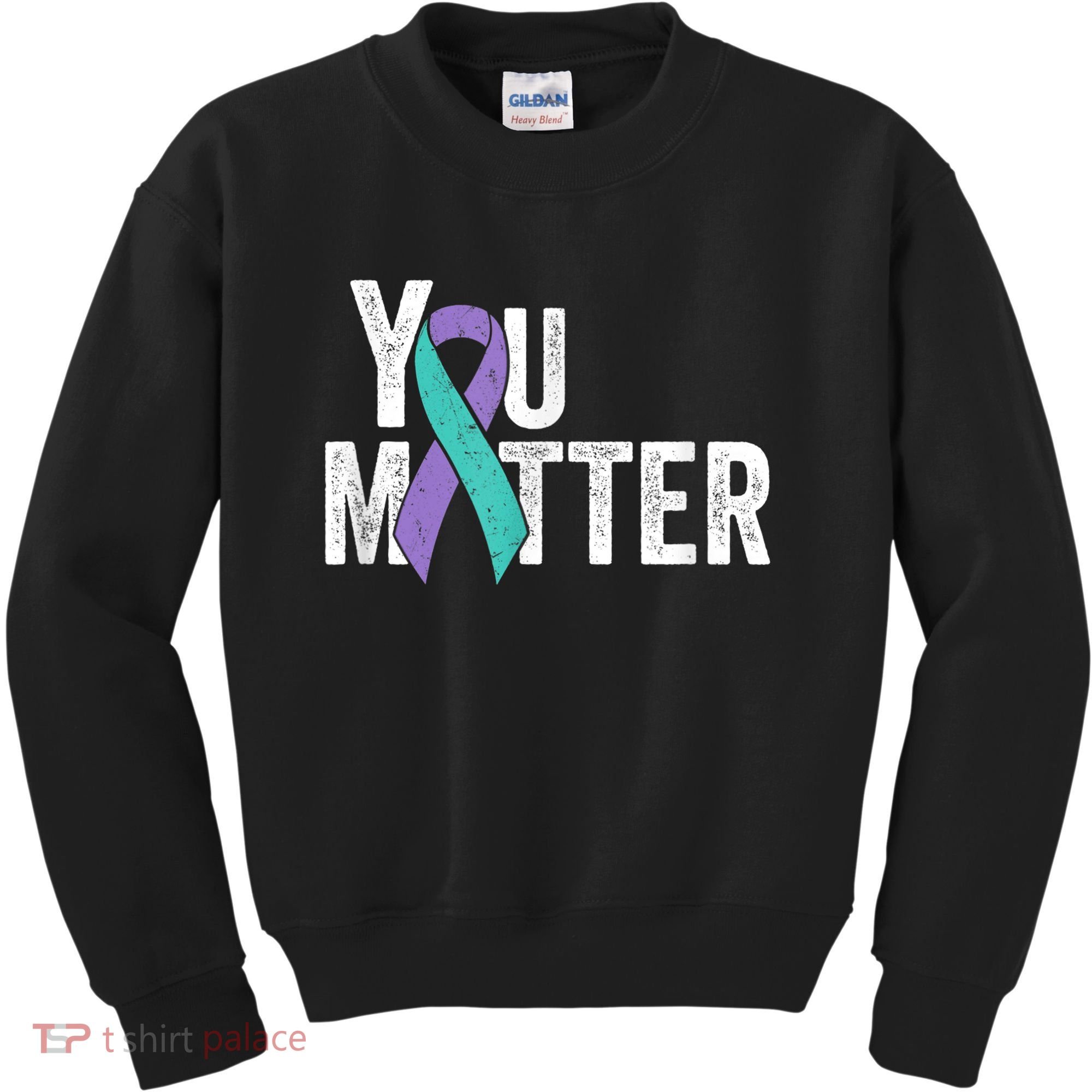 You Matter - Suicide Prevention Teal Purple Awareness Ribbon Kids Sweatshirt