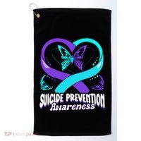You Matter Suicide Prevention Awareness Butterfly Gift Golf Towel thumb 0