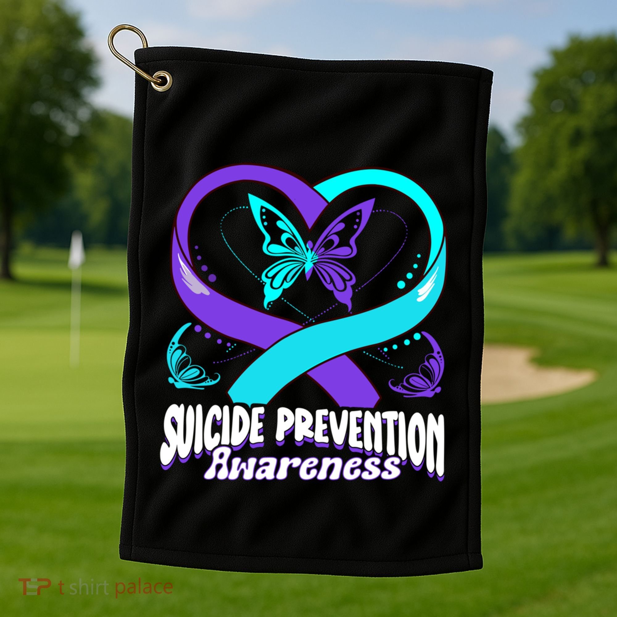 You Matter Suicide Prevention Awareness Butterfly Gift Golf Towel