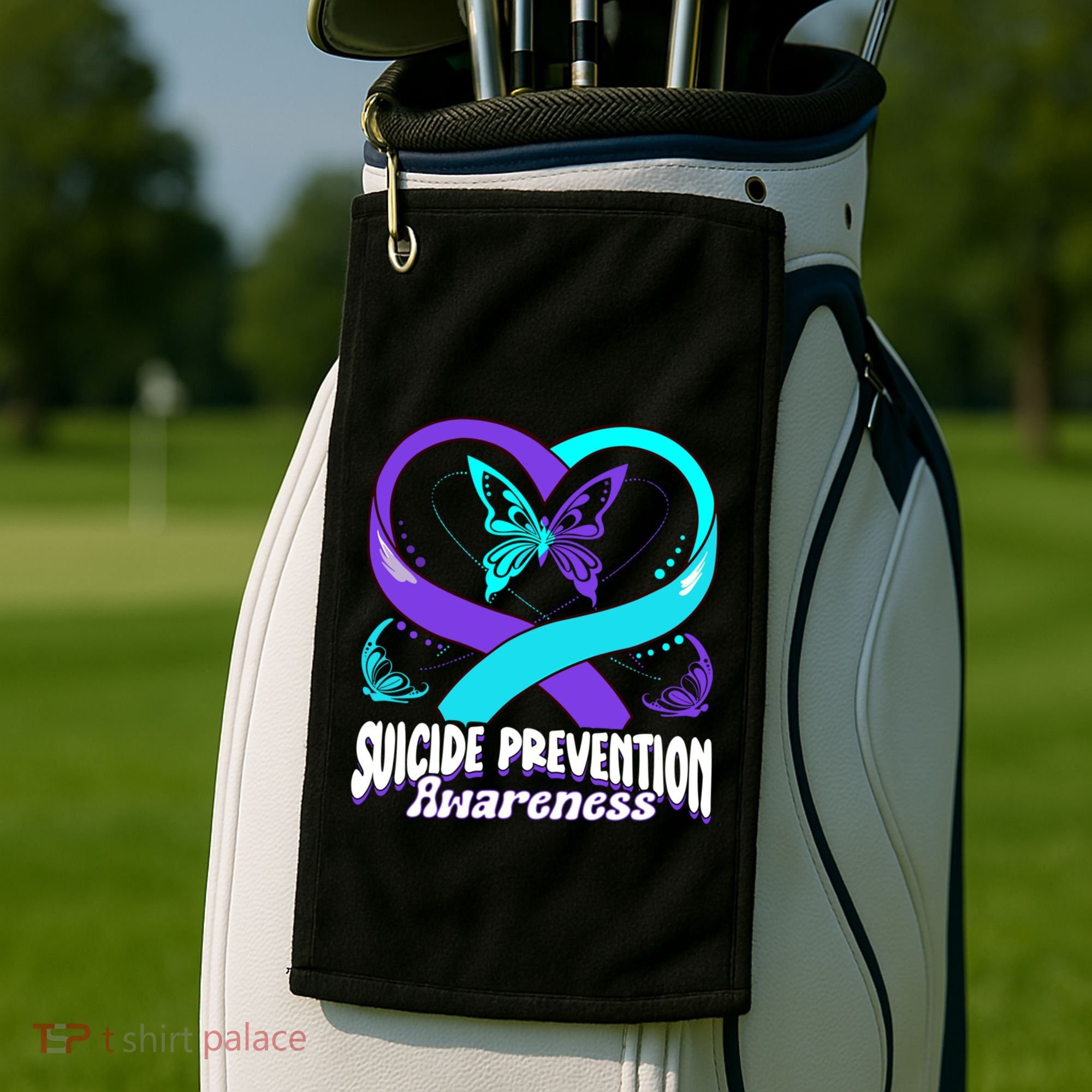 You Matter Suicide Prevention Awareness Butterfly Gift Golf Towel