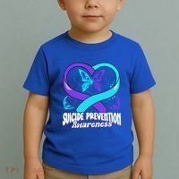 You Matter Suicide Prevention Awareness Butterfly Gift Toddler T-Shirt thumb 2