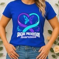 You Matter Suicide Prevention Awareness Butterfly Gift Women's T-Shirt thumb 2