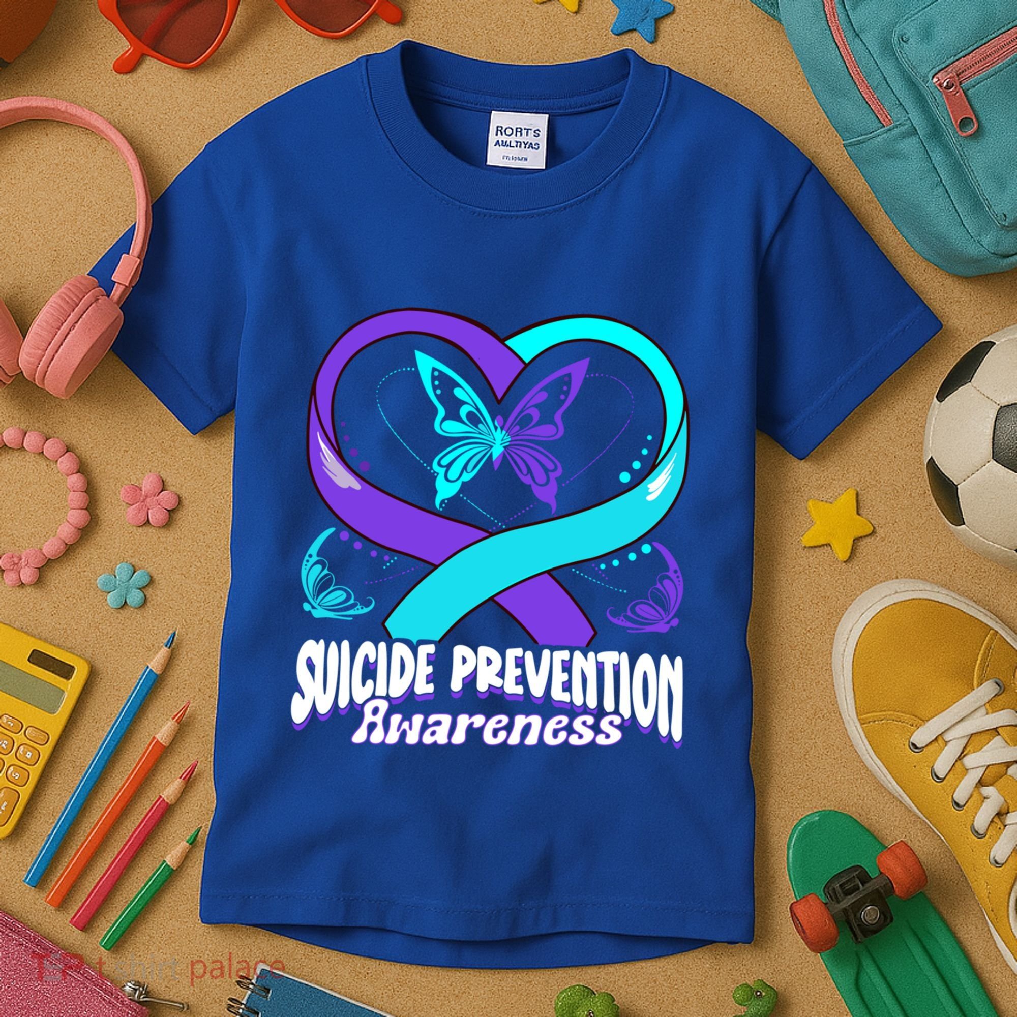 You Matter Suicide Prevention Awareness Butterfly Gift Kids T-Shirt