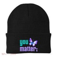 You Matter Suicide Prevention Awareness Tal Health Gift Beanie thumb 0
