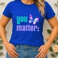 You Matter Suicide Prevention Awareness Tal Health Gift Women's T-Shirt thumb 2