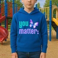 You Matter Suicide Prevention Awareness Tal Health Gift Kids Hoodie thumb 2