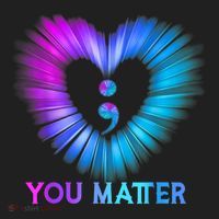 You Matter Suicide Prevention Awareness Teal Purple Heart Women's Sweatshirt thumb 2