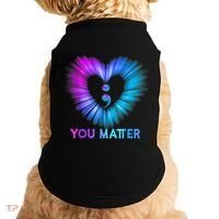 You Matter Suicide Prevention Awareness Teal Purple Heart Doggie Tank thumb 0