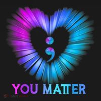You Matter Suicide Prevention Awareness Teal Purple Heart Mousepad thumb 1