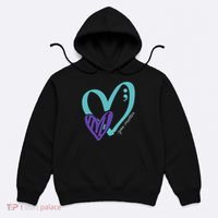 You Matter Suicide Prevention Awareness Teal Purple Heart Hoodie thumb 0