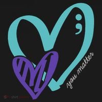 You Matter Suicide Prevention Awareness Teal Purple Heart Sweatshirt thumb 3