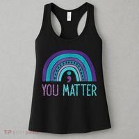 You Matter Semicolon Suicide Prevention Purple Teal Rainbow Women's Tank Top thumb 3