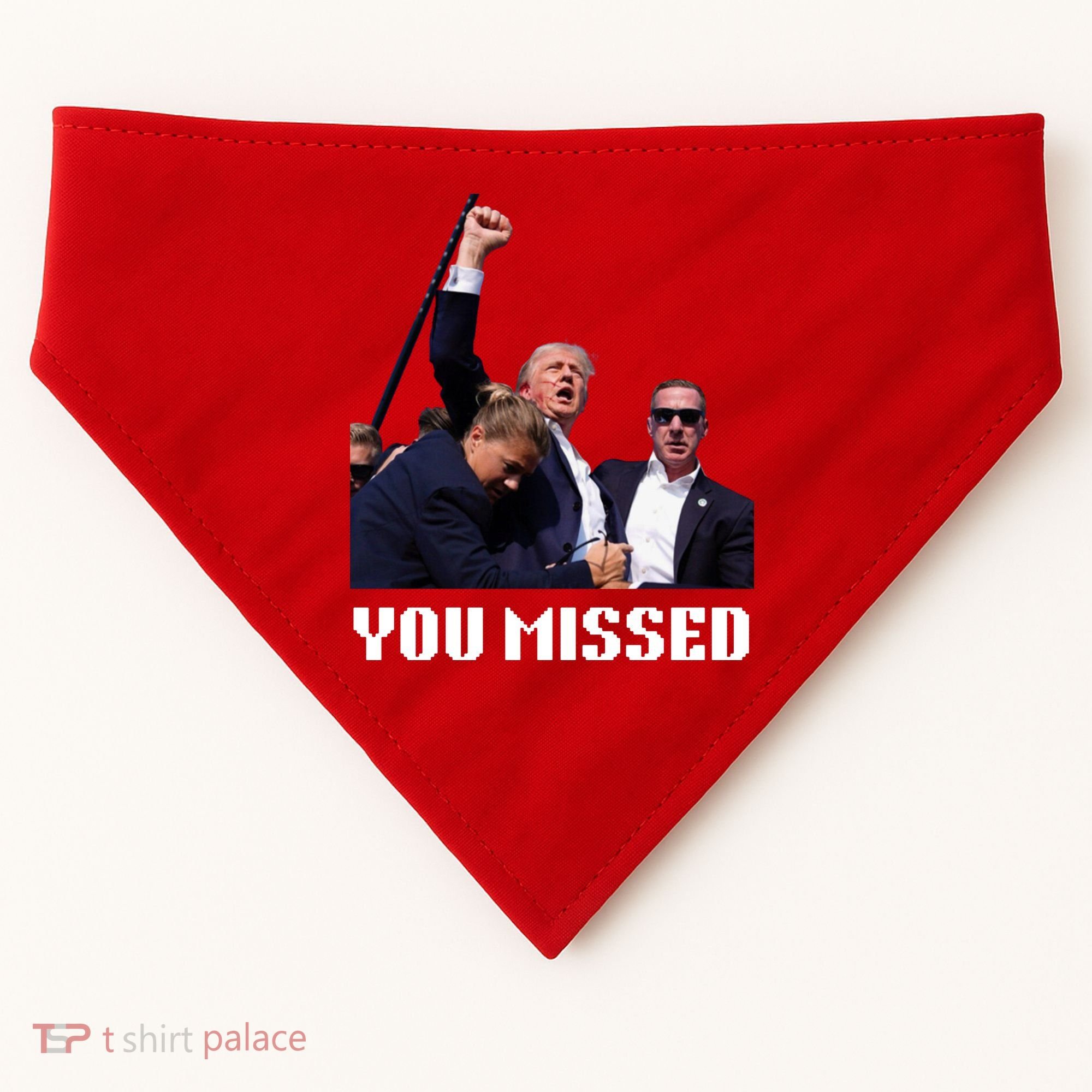 You Missed Trump 2024 USA-Made Doggie Bandana