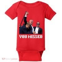 You Missed Trump 2024 Baby Bodysuit thumb 0