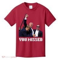 You Missed Trump 2024 Kids T-Shirt thumb 0