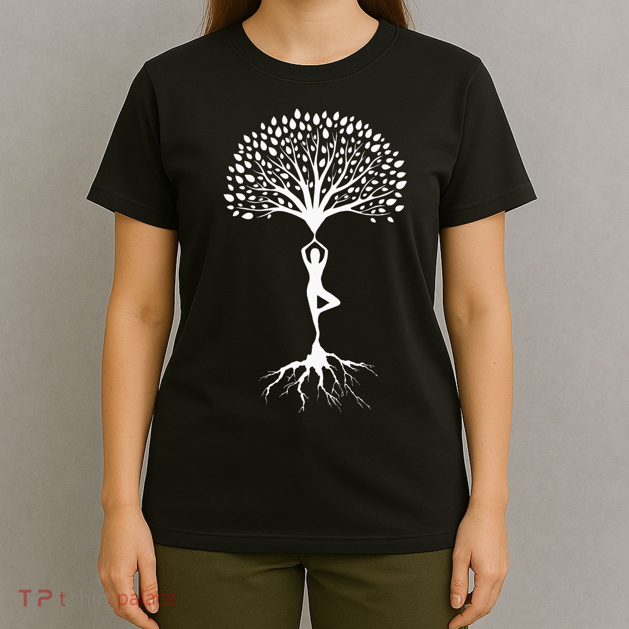 Yoga Meditation Tree Spiritual Namaste Buddhist Meditate T-Shirt