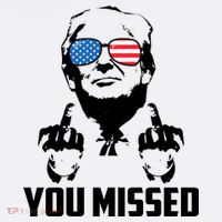 You Missed Trump Middle Finger Usa Funny Women's Tank Top thumb 5
