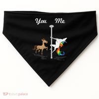 You Me Unicorn Pole Dancing Unicorn USA-Made Doggie Bandana thumb 0