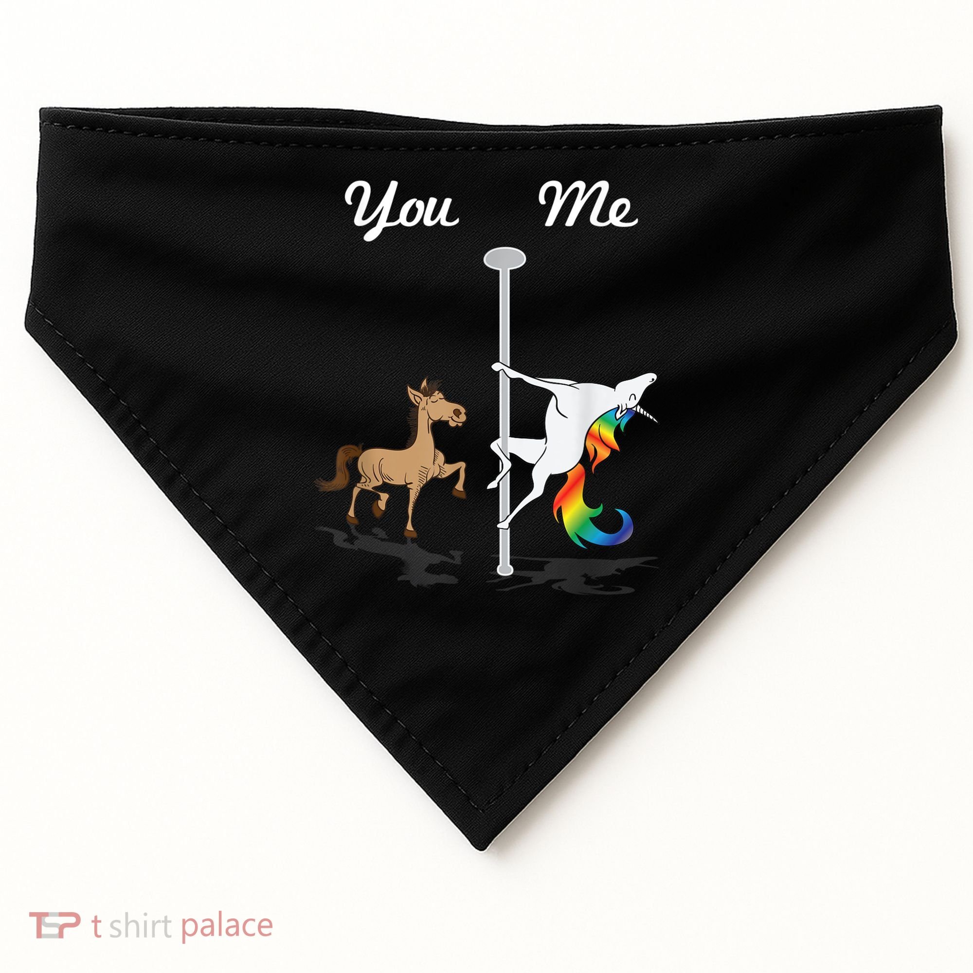 You Me Unicorn Pole Dancing Unicorn USA-Made Doggie Bandana